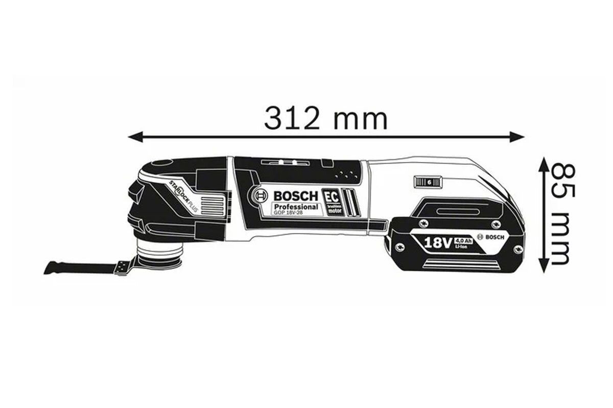 Thân máy cắt đa năng pin 18V Bosch GOP 18V-28 (SOLO)