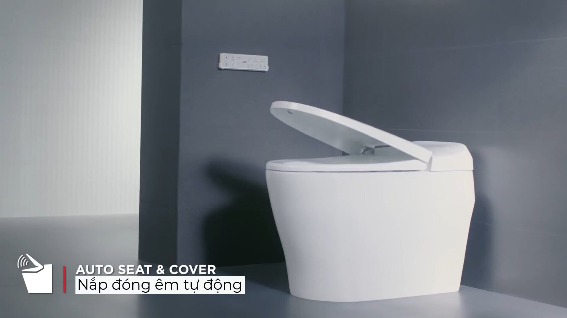 Bồn cầu điện tử American Standard WP-70DY tính năng nắp đóng êm tự động