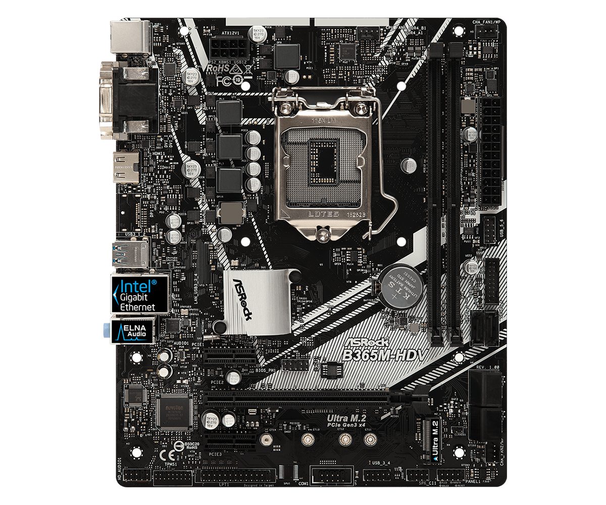 Main Asrock B365M-HDV (Chipset Intel B365/ Socket LGA1151/ VGA onboard) Main Asrock B365M-HDV (Chipset Intel B365/ Socket LGA1151/ VGA onboard)
