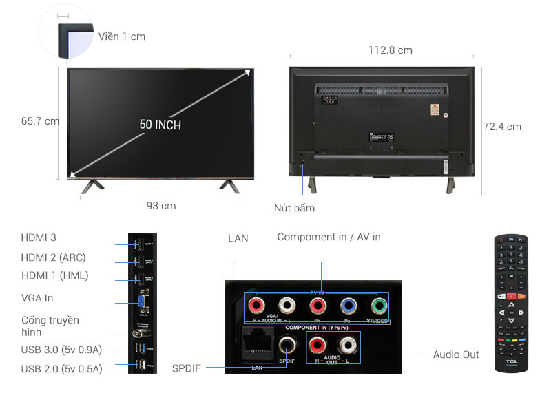 Smart Tivi TCL 50 inch L50E5900 Smart Tivi TCL 50 inch L50E5900
