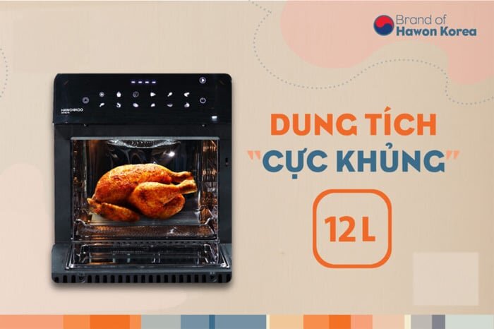 Dung tích nấu lên đến 12 lít
