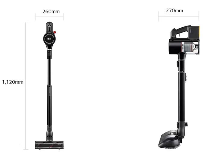 Kích thước của máy hút bụi 