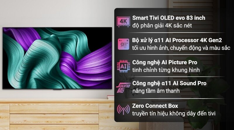 Smart Tivi LG OLED Evo AI 4K 83 Inch OLED83M5PSA