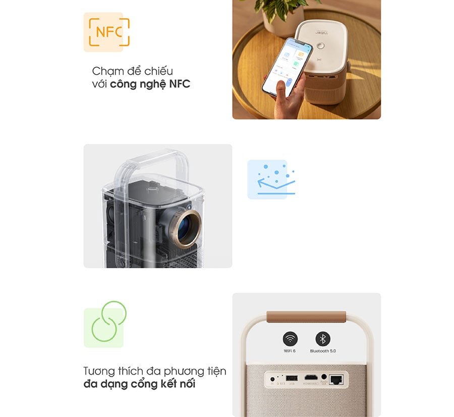 Máy chiếu Yaber hỗ trợ chiếu với công nghệ NFC Máy chiếu Yaber