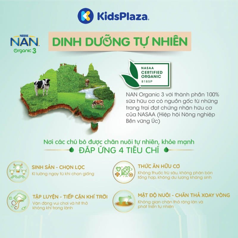 công dụng sữa Nan Organic số 3 900g