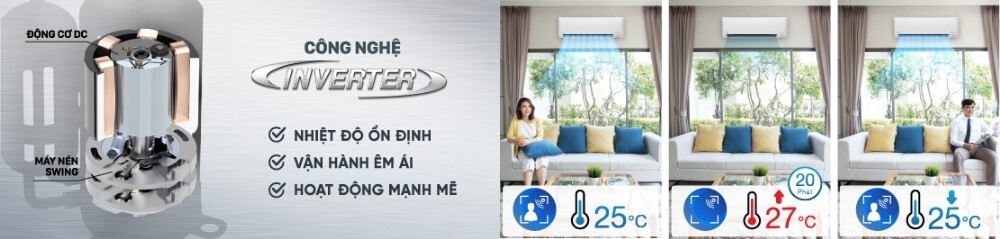 Điều hòa Daikin Inverter 27000 BTU 1 chiều FTKY71ZVMV gas R-32 6 Máy lạnh Daikin FTKY71ZVMV tiết kiệm điện với mắt thần thông minh, Inverter