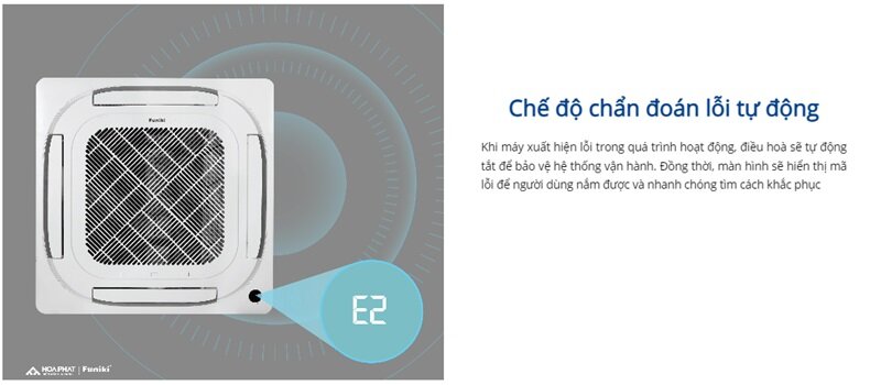 Điều hòa âm trần Funiki CC24MMC 24000BTU 1 chiều tự chẩn đoán lỗi