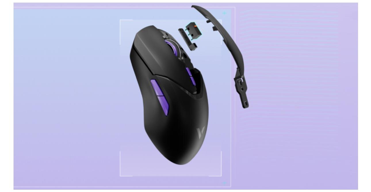 Chuột Gaming Rapoo VT9Pro 4K Translucent Purple (Wireless 2.4Ghz/USB/PAW3398) 6 