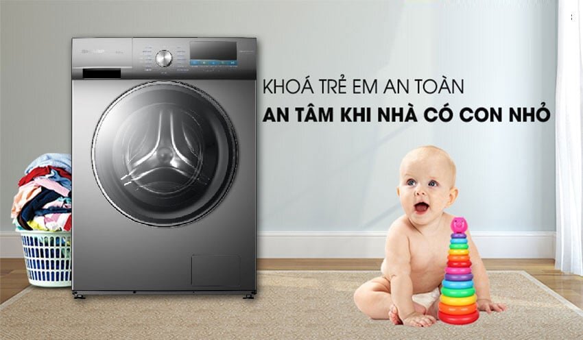 Máy giặt cửa trước Sharp Inverter 11kg ES-FM110CB-SB