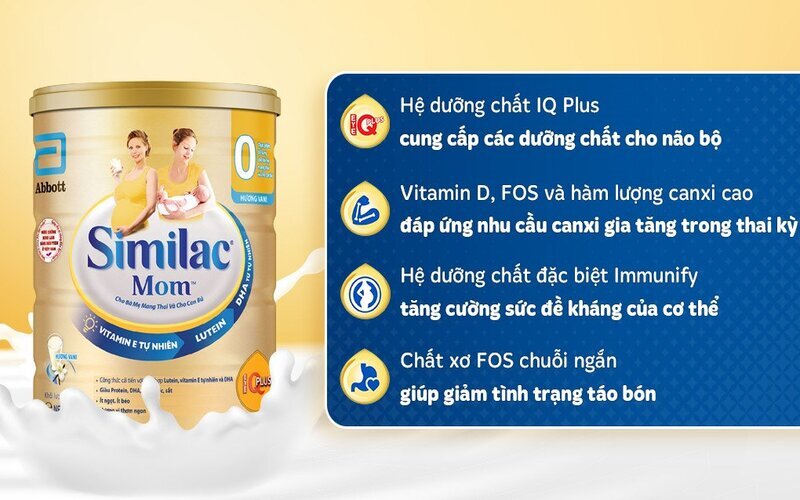 Sữa bột Abbott Similac Mom IQ - hộp 900g (dành cho mẹ mang thai và cho con bú)