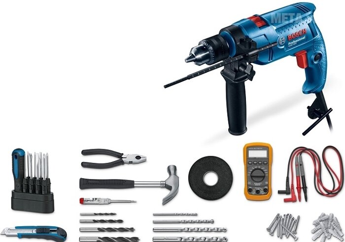 Bộ set máy khoan động lực Bosch GSB 550 Electrican 80 món phụ kiện