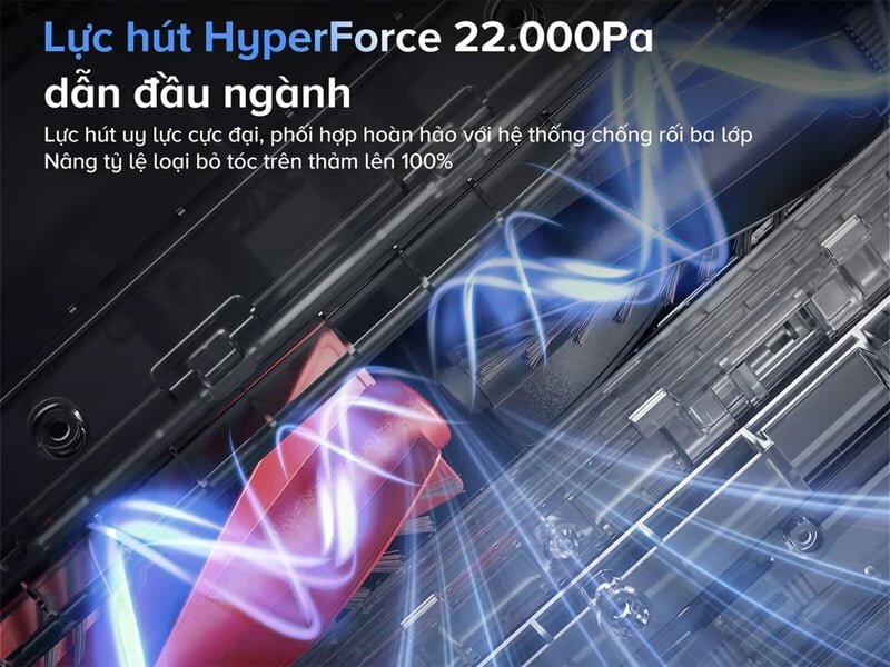 Roborock Saros 10 lực hút siêu mạnh