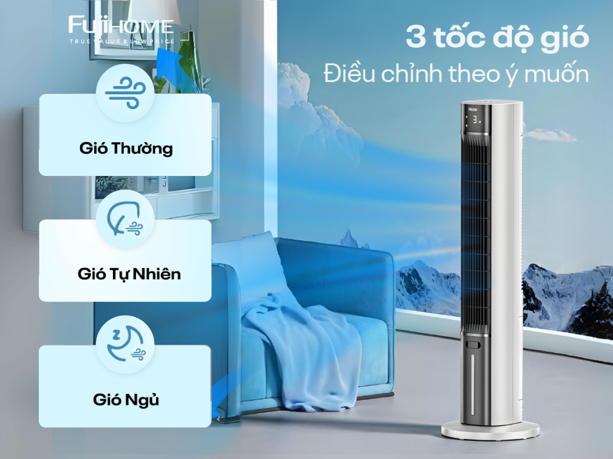 FujiHome AC-18LE có 3 tốc độ gió FujiHome AC-18LE