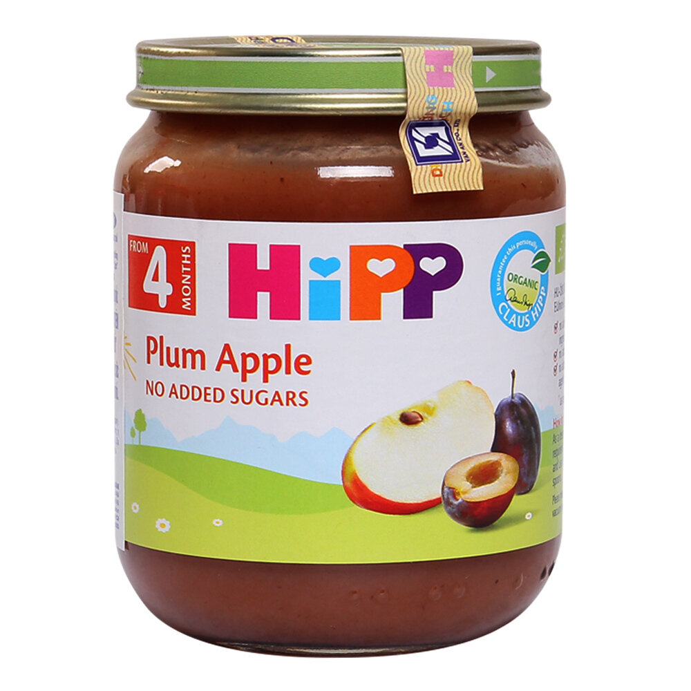 Dinh dưỡng đóng lọ HiPP Mận tây, Táo tây 4204 (125g)  Dinh dưỡng đóng lọ HiPP Mận tây, Táo tây 4204 (125g)
