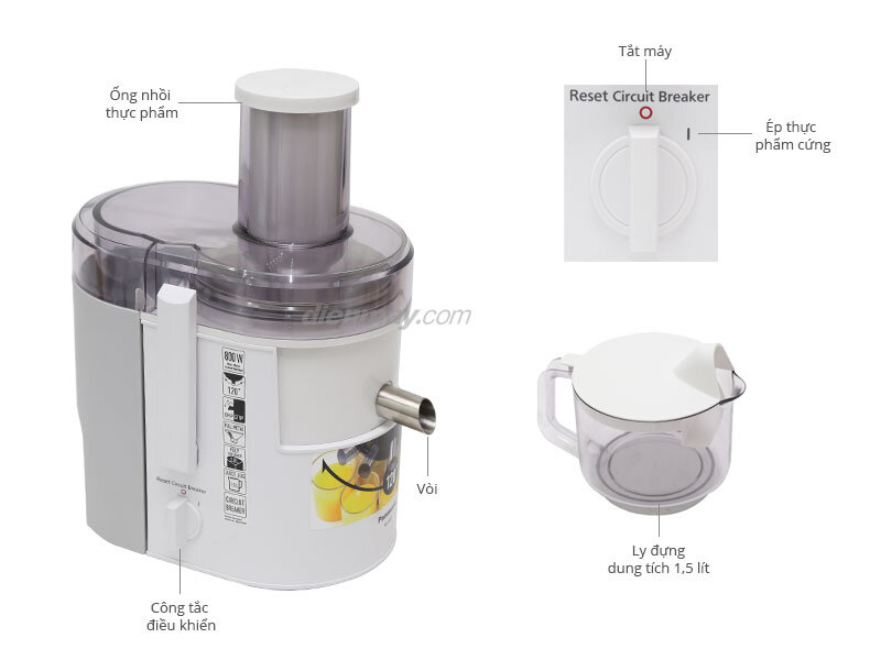 Máy ép trái cây Panasonic MJ-SJ01WRA Máy ép trái cây Panasonic MJ-SJ01WRA