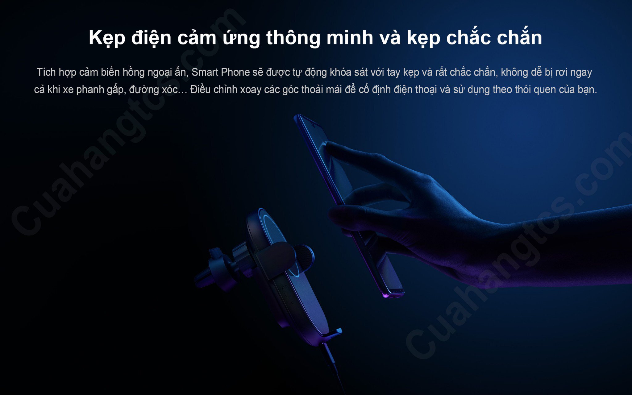 Kẹp điện thoại kiêm sạc không dây ô tô Xiaomi WCJ02ZM