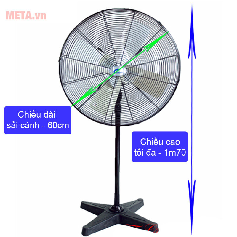 Quạt đứng công nghiệp Chinghai 4 cánh HS24-ĐN4T Quạt đứng công nghiệp Chinghai 4 cánh HS24-ĐN4T