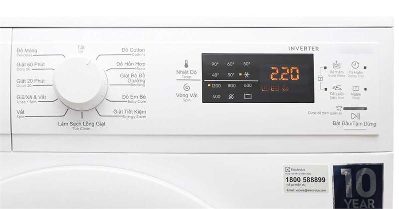 Máy giặt Inverter 8 Kg Electrolux EWF8025DGWA