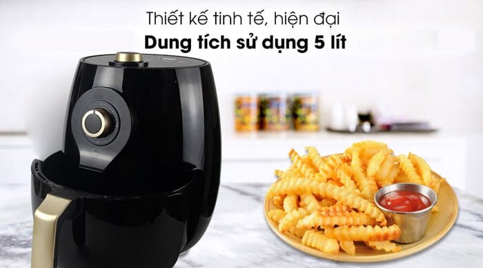 Nồi chiên không dầu Rapido RAF5.0M3 có dung tích sử dụng 5 lít