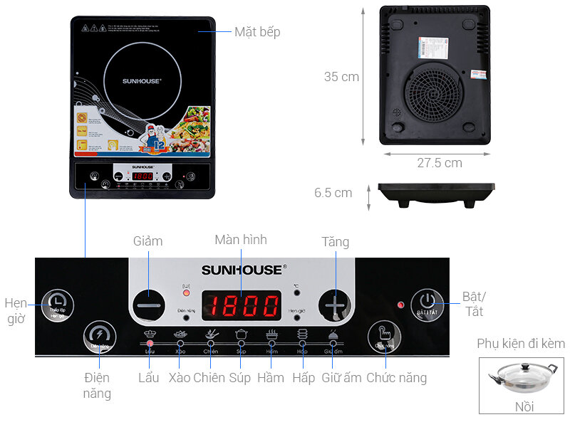 Bếp từ Sunhouse SHD6149