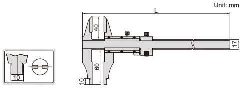 Kích thước của thước kẹp cơ khí Insize 1217-3001 Thước kẹp cơ khí Insize 1217-3001