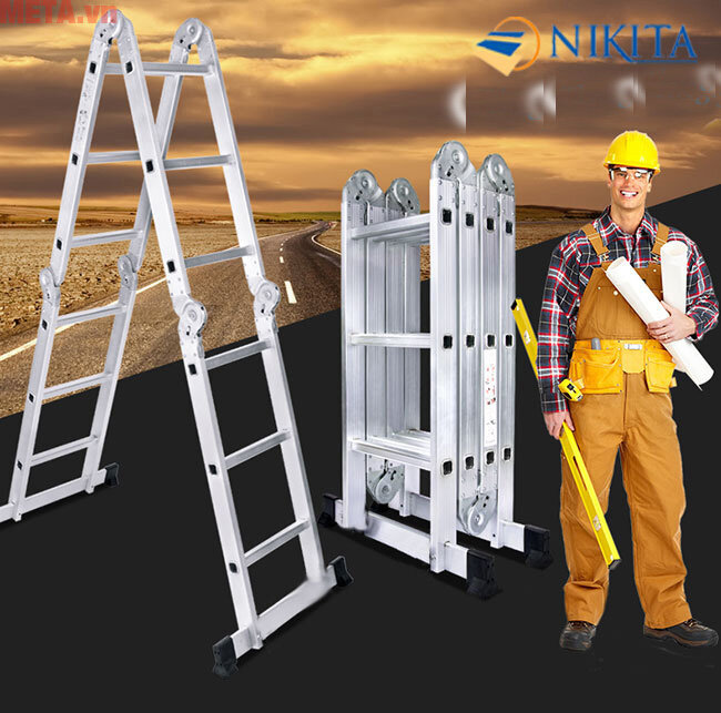 Thang nhôm gấp Nikita Nik64