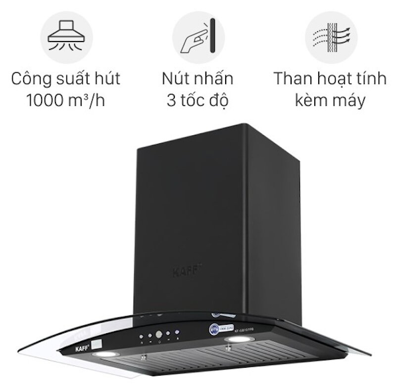 Thiết kế của máy hút mùi Kaff KF-GB107PB (Ảnh: dienmayxanh).