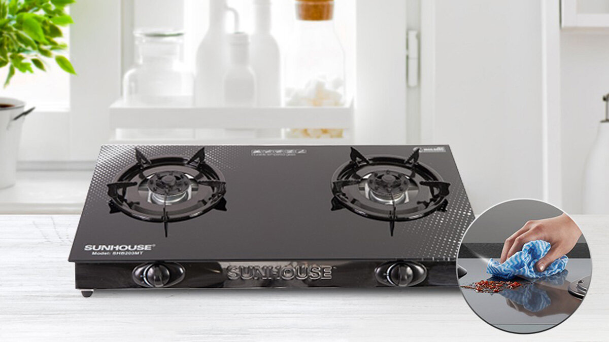 Bếp gas đôi Sunhouse SHB203MT sở hữu kiểu dáng sang trọng