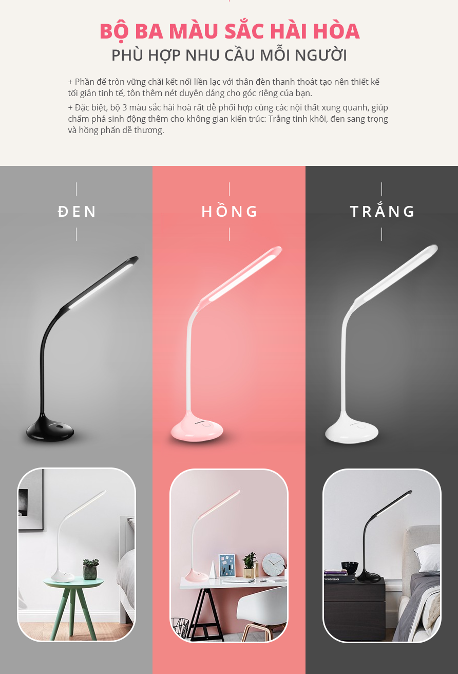 Đèn bàn LED Panasonic HH-LT0220P19 thiết kế phù hợp với nhu cầu