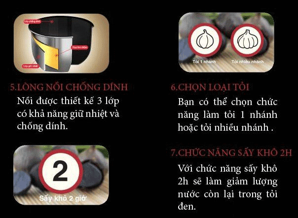 Máy làm tỏi đen TIROSS TS906, 90W (Màu đỏ mận) Máy làm tỏi đen TIROSS TS906, 90W (Màu đỏ mận)