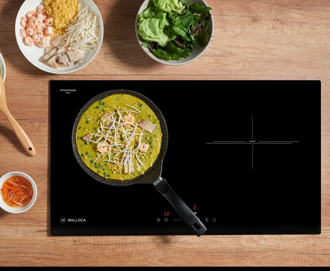 Bếp kính âm 2 điện Malloca MH-732RN Bếp kính âm 2 điện Malloca MH-732RN