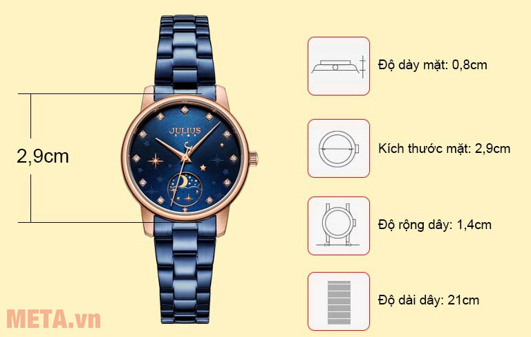 Đồng hồ nữ Hàn Quốc Julius JS-029