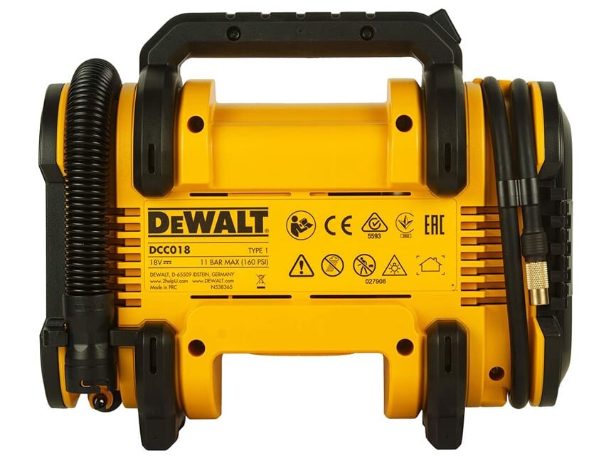 DeWalt DCC018N-XJ sử dụng mô tơ không chổi than  Máy bơm hơi dùng pin