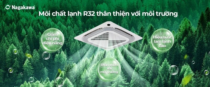 Điều hòa âm trần Nagakawa 50000 BTU 1 chiều NT-C50R2M32