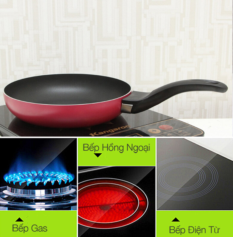 Chảo nhôm đáy từ chống dính 24cm Fivestar NSF24-IH Chảo nhôm đáy từ chống dính 24cm Fivestar NSF24-IH