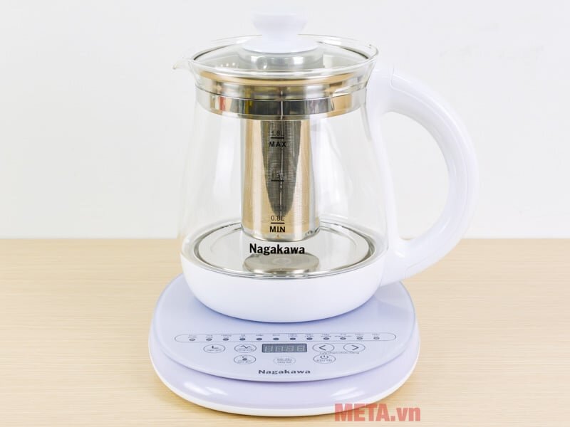 Ấm siêu tốc đa năng Nagakawa NAG0316 dung tích 1,8 lít đáp ứng nhu cầu sử dụng của nhiều gia đình