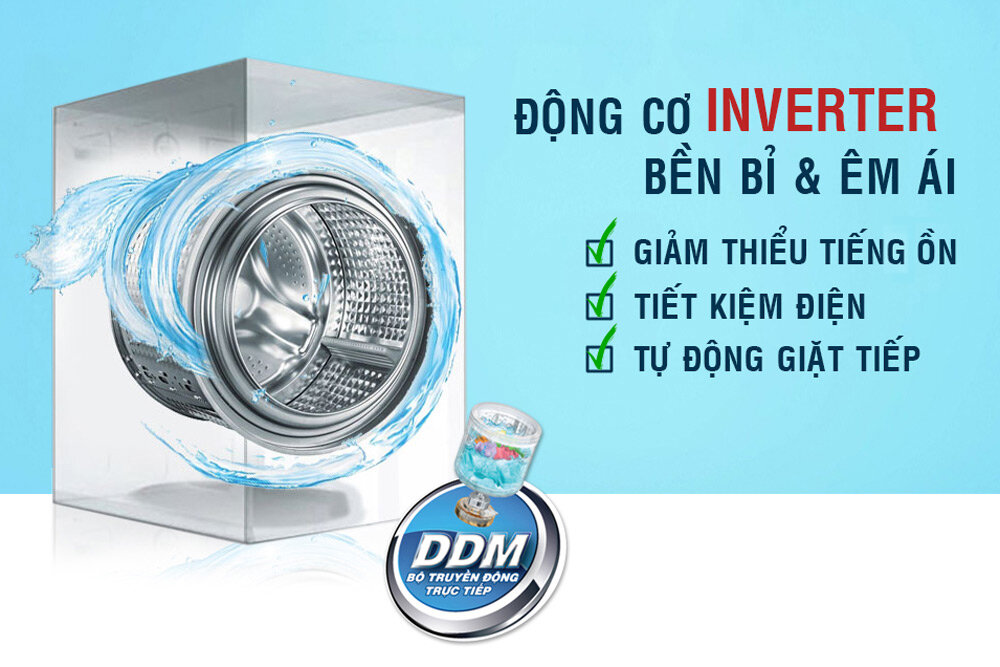 Máy Giặt Cửa Trên Inverter Aqua AQW-DQ105ZT (10.5Kg)