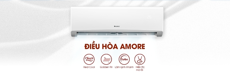 Điều hòa Gree 12000 BTU 2 chiều AMORE12HN gas R-32 2 Điều hòa Gree 12000 BTU 2 chiều AMORE12HN thiết kế