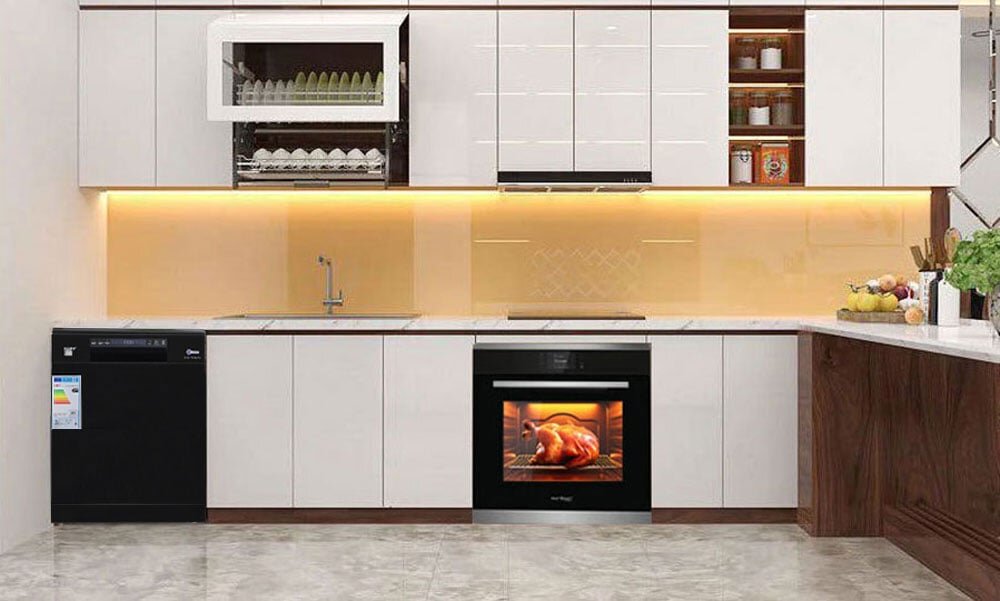 Máy rửa chén Kaff KF-SBL775B New Plus có thiết kế sang trọng