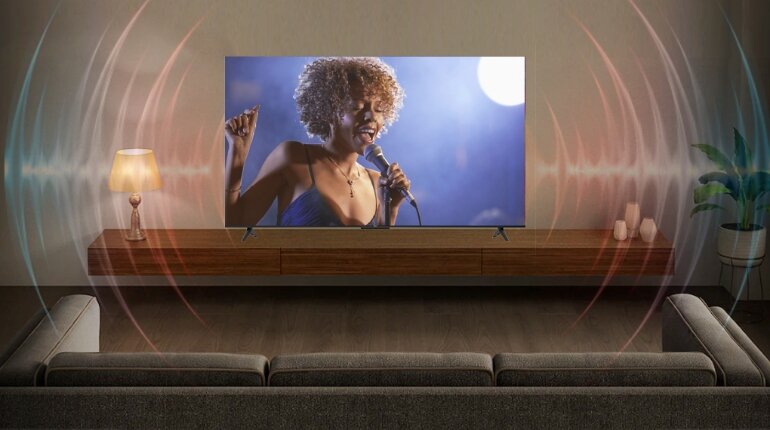 chất lượng âm thanh Google tivi TCL 4k 43 inch 43p635