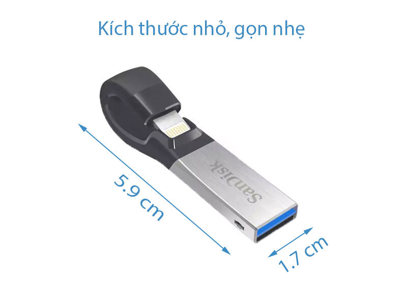 USB OTG 16 GB Sandisk iXpand cho iPhone-iPad