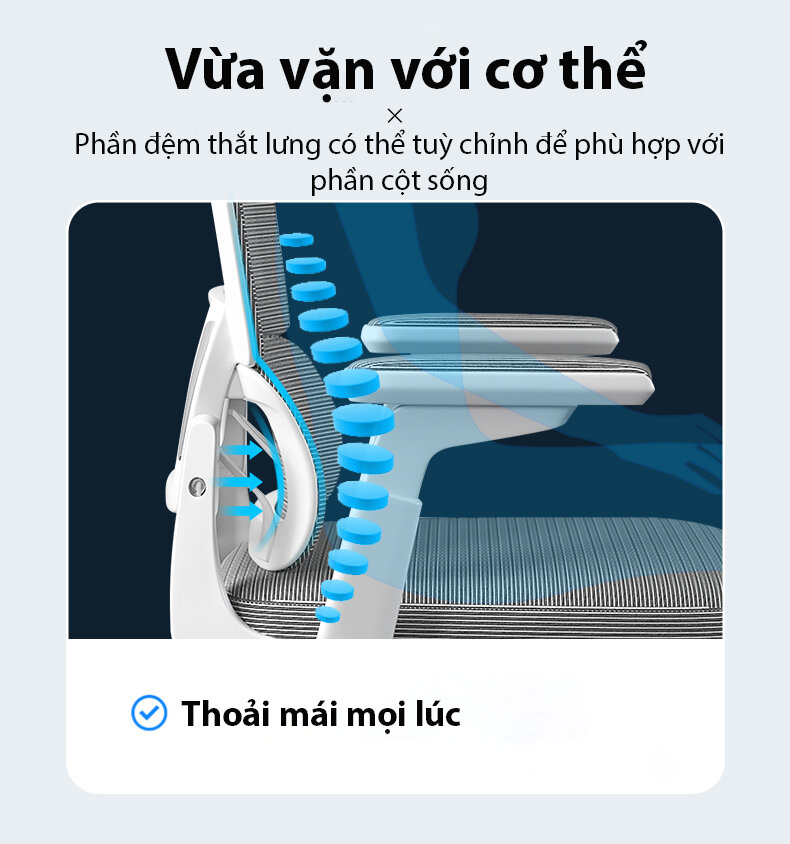 Ghế công thái học Legion YT1218 Grey White 4