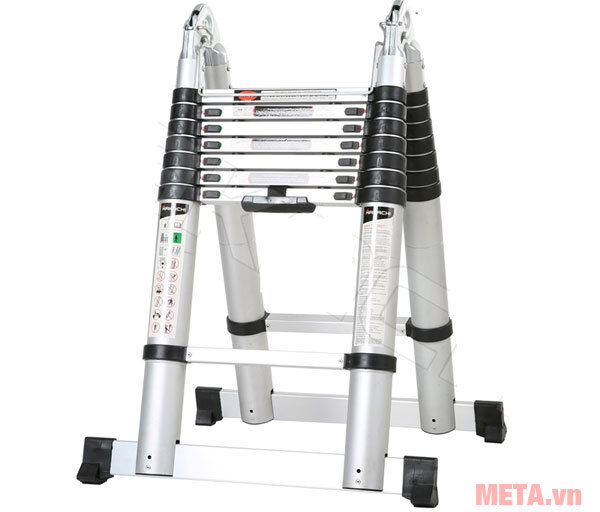 Thang nhôm rút gọn chữ A Hakachi HM-18CP