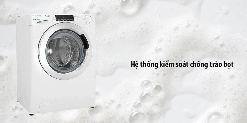 Máy giặt Candy Inverter 8 kg GVS 148THC3/1-04 công nghệ chống trào bọt