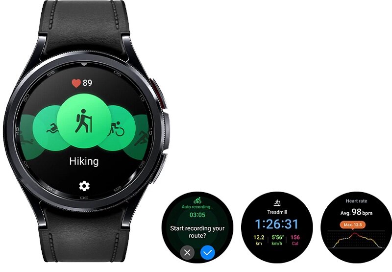 Đồng hồ thông minh Samsung Galaxy Watch6 Classic 43mm theo dõi tập luyện