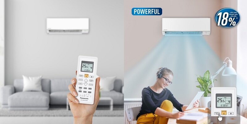 Điều hoà Panasonic Inverter 18000 BTU 1 chiều CU/CS-RU18AKH-8 tiết kiệm điện