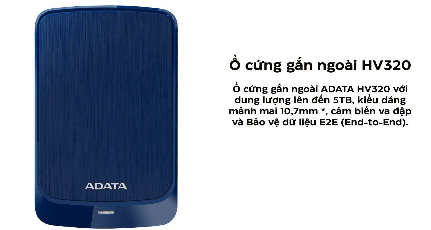 Ổ cứng di động Adata HV320 1TB màu xanh (AHV320-1TU31-CBK)