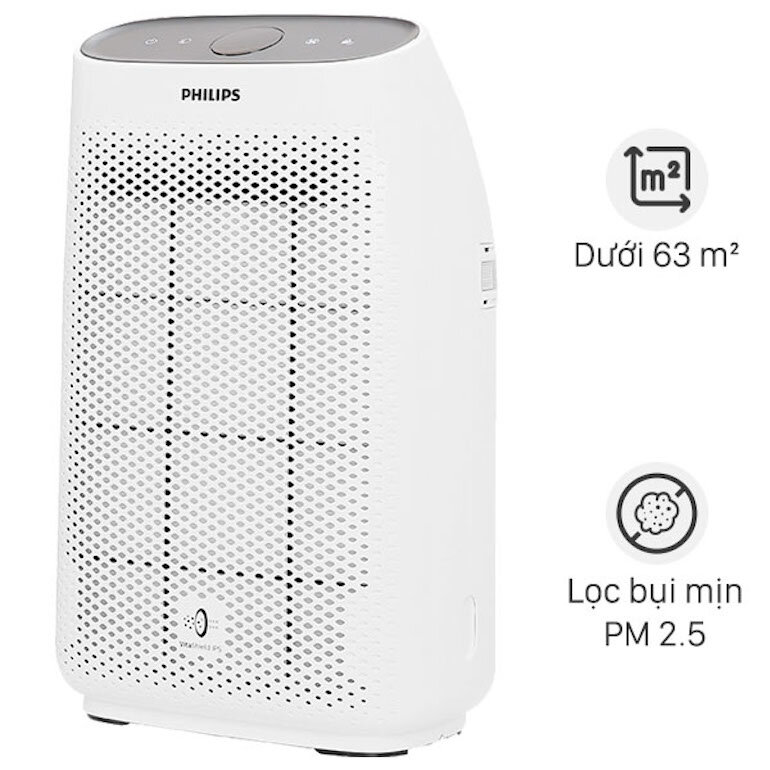 Máy lọc không khí Philips ac1215/10 sử dụng tốt trong không gian phòng có diện tích lên đến 63m2.