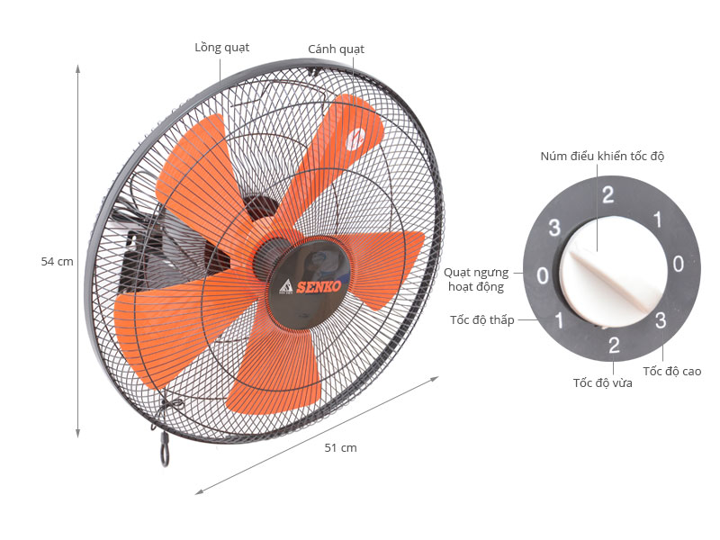 Quạt treo tường Senko T18