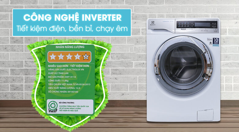 Máy giặt Electrolux Inverter 11 kg EWF14113 Máy giặt Electrolux Inverter 11 kg EWF14113